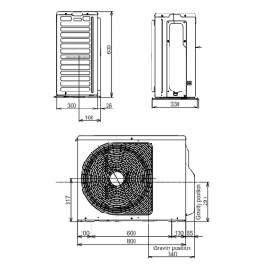 Външно тяло Toshiba RAS-4M27U2AVG-E за 4 вътрешни тела.