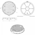 Чугунен капак Ø600 D400 /P/ H95 вентилиран