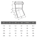 ДЪГА PVC Ф250 - 15°