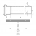 S LINE HTEM ФАСОННО ПАРЧЕ Ф40/500мм