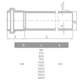 S LINE HTEM ФАСОННО ПАРЧЕ Ф125/3000мм