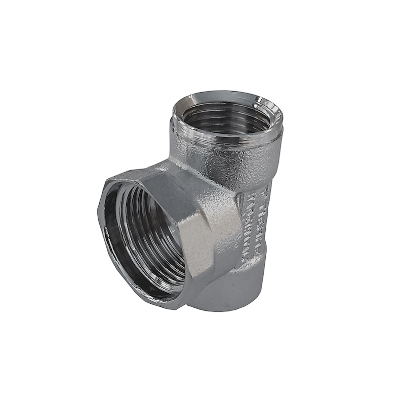Месингов краен елемент 3/4“x1/2“x1/2“ женски (хромиран)