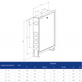 Колекторна кутия ECO BOX-RO1-950/642-742/130-185 с ключ