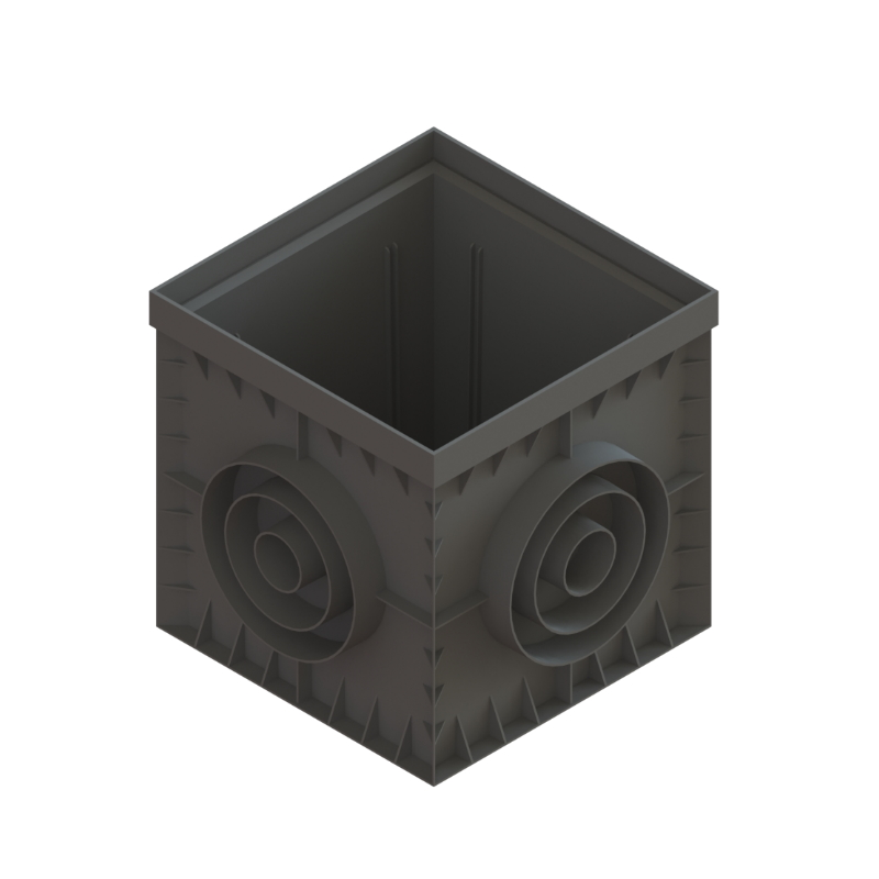 PP Шахта A15-C250 400x400 (сива)