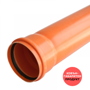 ТРЪБА PVC Ф125, 3.7mm - муфирана SN8/SDR34