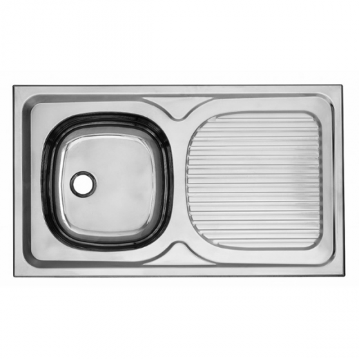 Умивалник за вграждане, кухненски, с отцедник 860/500 mm Ф52 mm